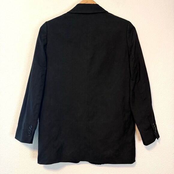 Everlane Linen Blend Black Blazer Size 2 - Picture 6 of 7